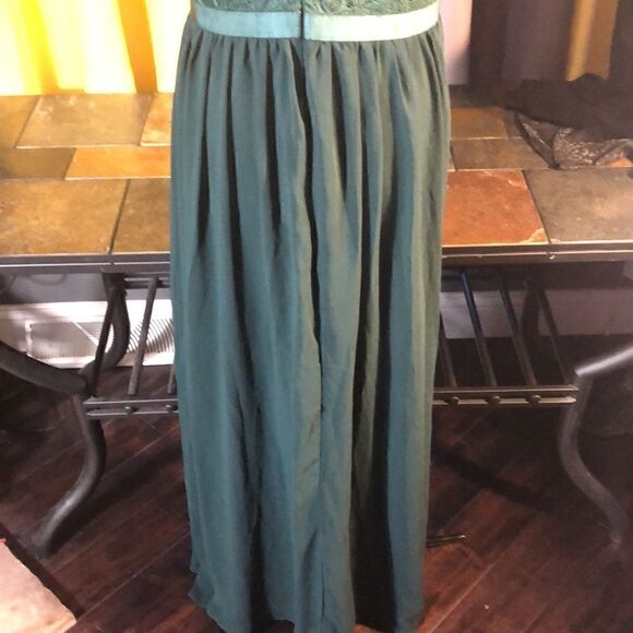 Dressy Star formal dark green bridesmaid/prom dress size large - Picture 6 of 9